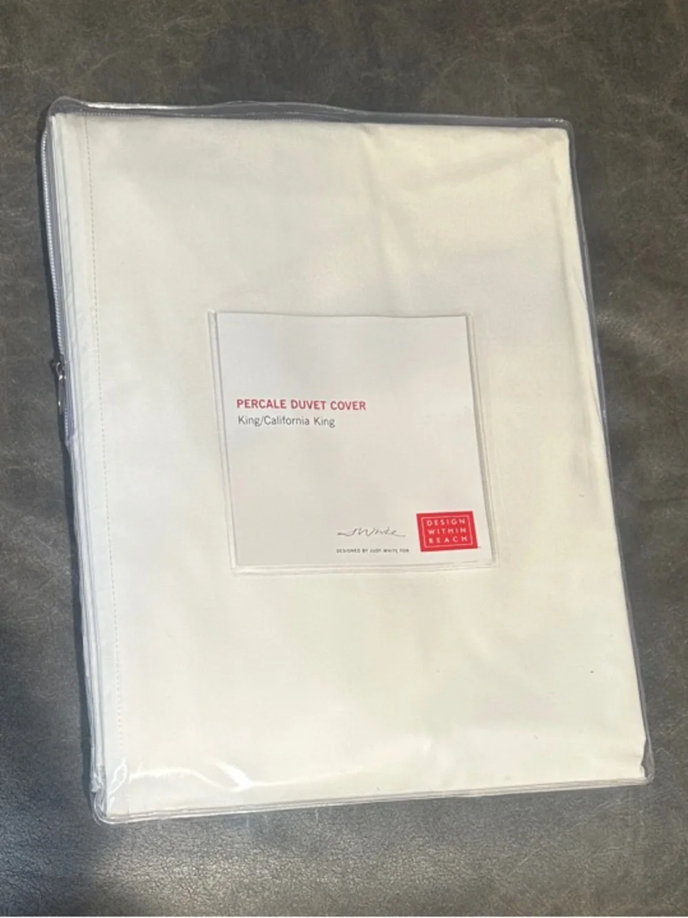 Design Within Reach White Percale Duvet Cover